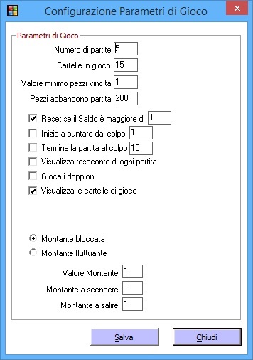 parametri winroulette